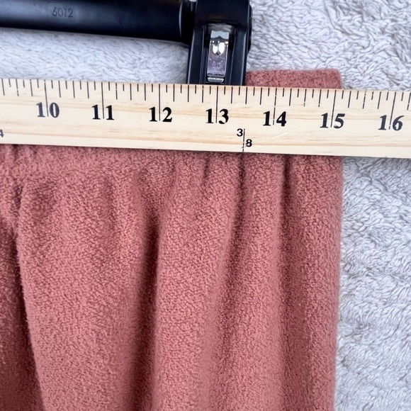 SPIRITUAL GANGSTER Linen Terry Cloth Brown Wide Leg Crop Pull On Pants Sz Large - Picture 11 of 13